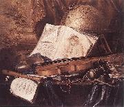 RING, Pieter de Still-Life of Musical Instruments oil painting on canvas